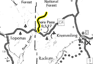Big Rock Creek map - area