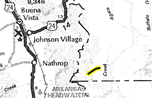 Bull Gulch Cutoff map - area