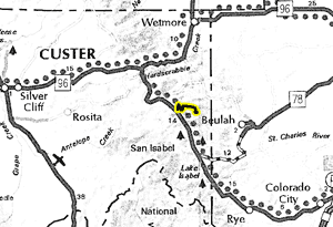 Ditch Creek map - area