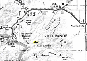 Grayback Mountain map - area