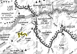 Mason Creek map - area