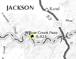 Troublesome Pass map - area