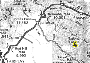 Wallace Gulch map - area