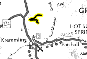 Wolford Mountain map - area