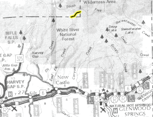 Cow Lake map - area