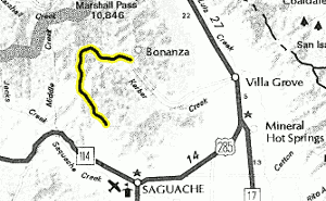 Findley Gulch map - area