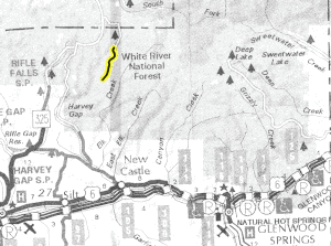 Meadow Creek Cow Camp map - area