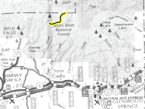 West Ute Creek map - area